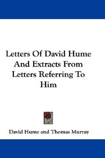 letters of david hume and extracts from