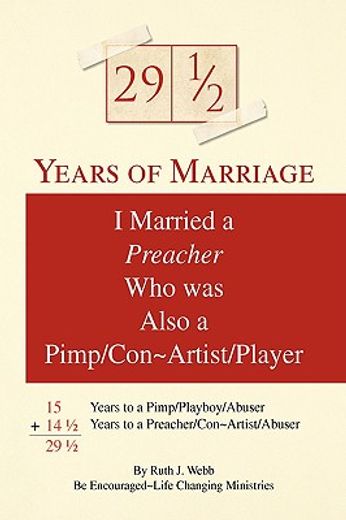 29 1/2 years of marriage,i was married to a preacher who was a pimp/conartist/player