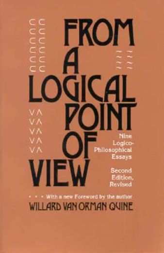 from a logical point of view,nine logico-philosophical essays