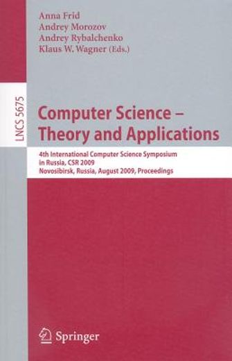 computer science - theory and applications (en Inglés)