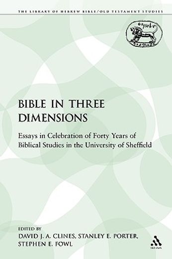 bible in three dimensions,essays in celebration of forty years of biblical studies in the university of sheffield