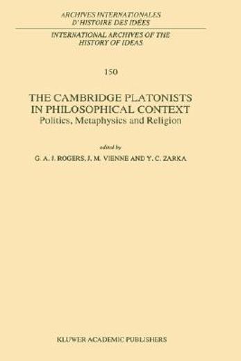 the cambridge platonists in philosophical context (en Inglés)