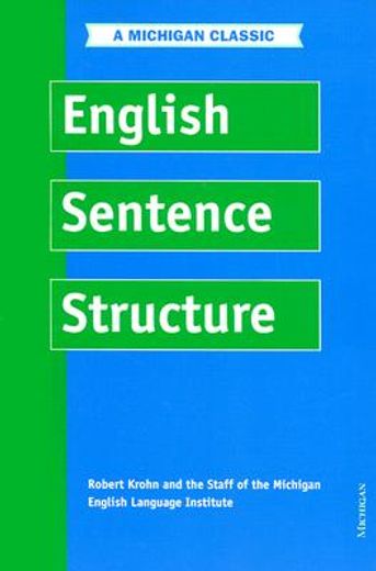 english sentence structure (in English)