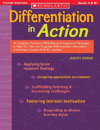 differentiation in action,grades 4 & up (en Inglés)