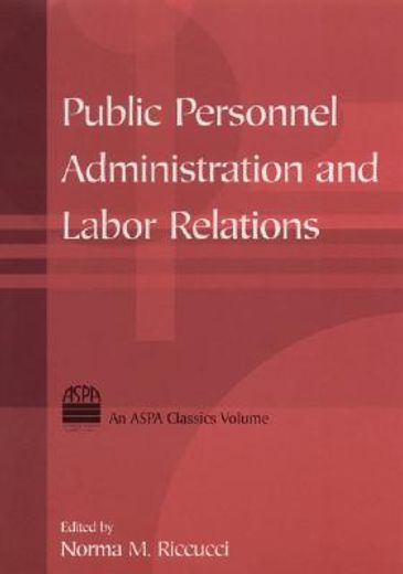 public personnel administration and labor relations