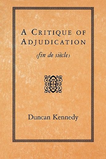 a critique of adjudication