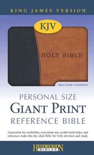 holy bible,king james version, black on tan flexisoft, personal size, giant print reference