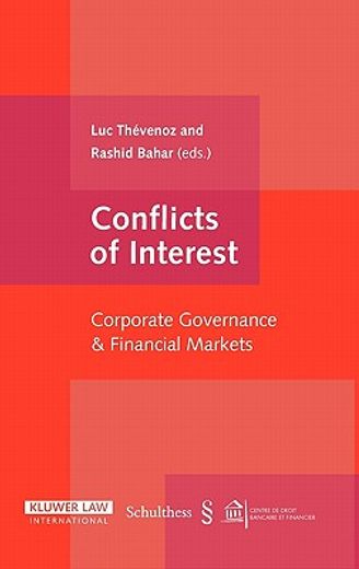 conflicts of interest,corporate governance and financial markets