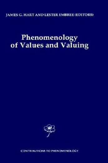 phenomenology of values and valuing (in English)