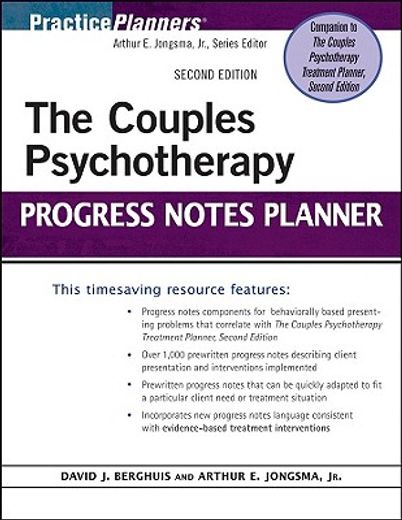 the couples psychotherapy progress notes planner