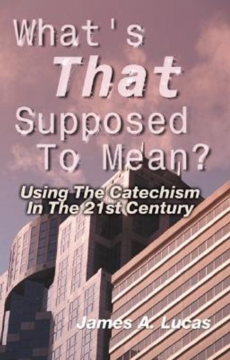 what`s that supposed to mean?,using the catechism in the 21st century