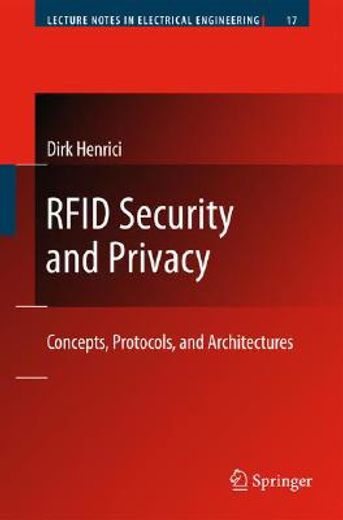 rfid security and privacy,concepts, protocols, and architectures