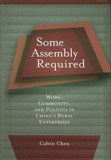 some assembly required,work, community, and politics in china´s rural enterprises