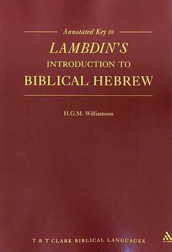 annotated key to lambdin´s introduction to biblical hebrew