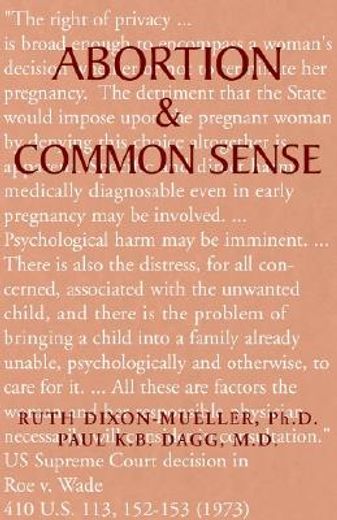 abortion & common sense (en Inglés)