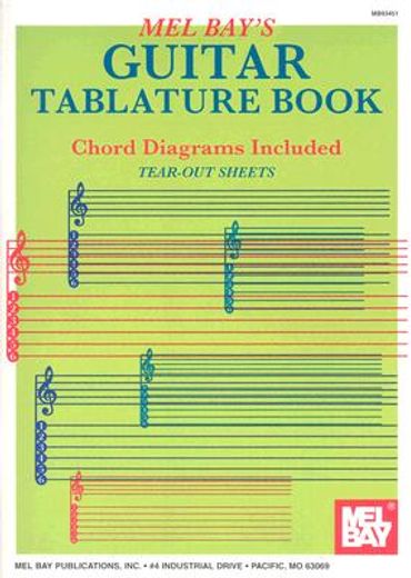 mel bay´s guitar tablature book,chord diagrams included