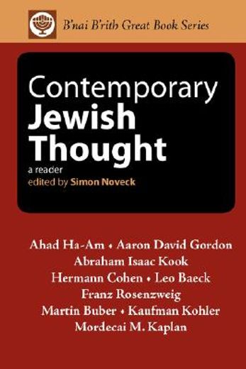contemporary jewish thought,a reader