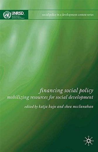 financing social policy,mobilizing resources for social development