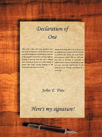 declaration of one,here´s my signature