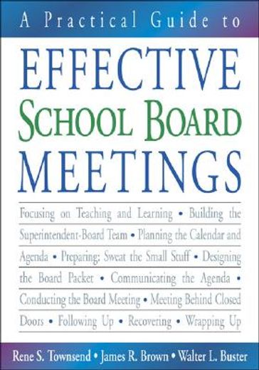 a practical guide to effective school board meetings