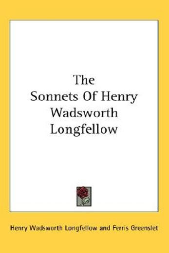 the sonnets of henry wadsworth longfellow