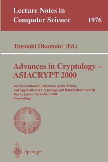 advances in cryptology - asiacrypt 2000 (en Inglés)