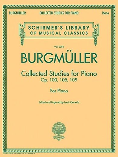 johann friedrich burgmuller - collected studies for piano,op. 100, 105, 109 , vol. 2088