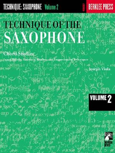 technique of the saxophone,chord studies