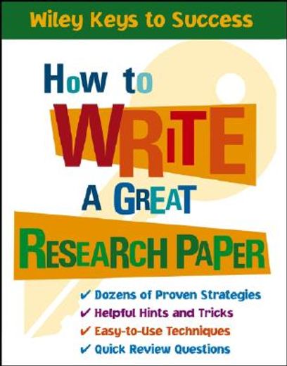 how to write a great research paper (in English)