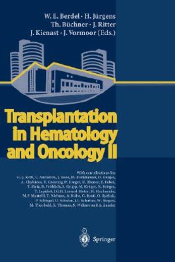 transplantation in hematology and oncology ii (en Inglés)