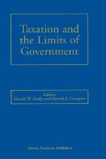 taxation and the limits of government (en Inglés)