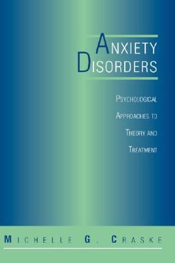 anxiety disorders,psychological approaches to theory and treatment