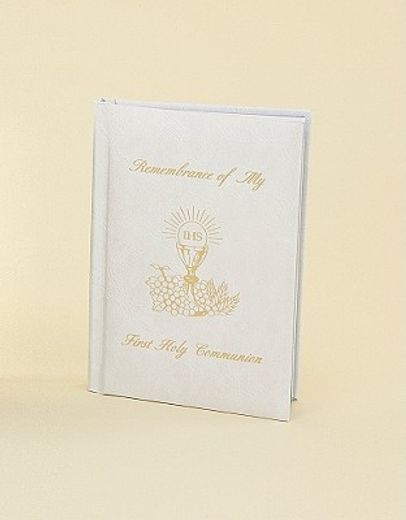marian communion mass book white hardcover first communion book (en Inglés)
