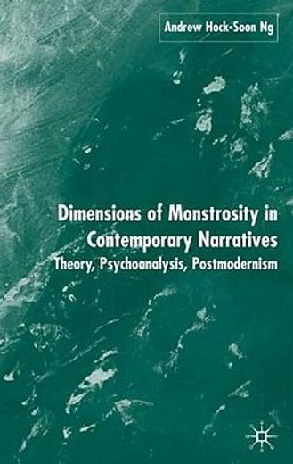 dimensions of monstrosity in contemporary narratives,theory, psychoanalysis, postmodernism