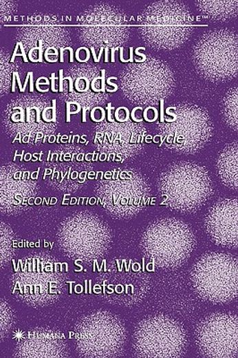 adenovirus methods and protocols,ad proteins, rna, lifecycle, host interactions, and phylogenetics