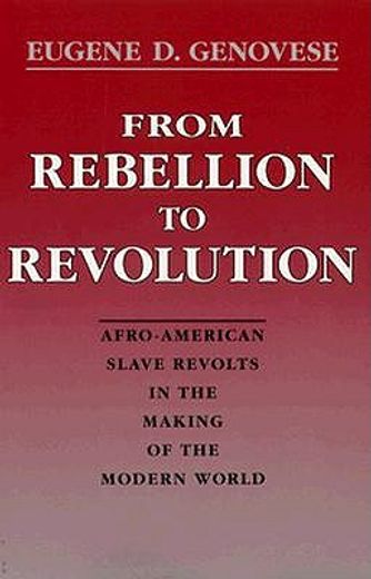 from rebellion to revolution,afro-american slave revolts in the making of the modern world