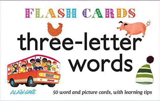 Three-Letter Words - Flash Cards (in English)