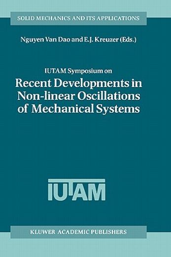 iutam symposium on recent developments in non-linear oscillations of mechanical systems
