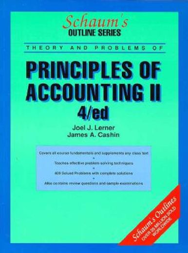 schaum´s outline of theory and problems of principles of accounting ii (en Inglés)