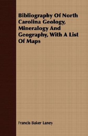 bibliography of north carolina geology,