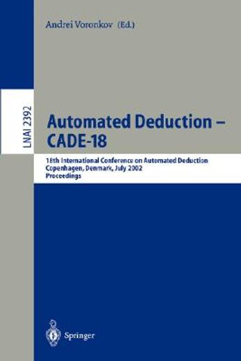 automated deduction - cade-18 (en Inglés)