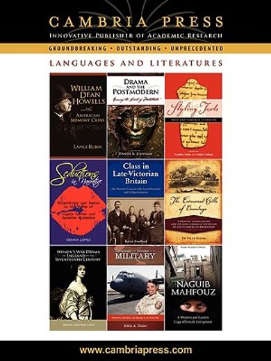 cambria press languages and literatures catalog