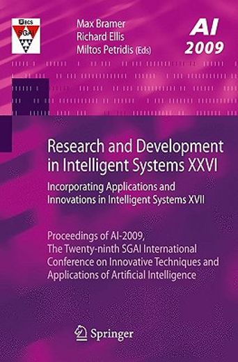 research and development in intelligent systems xxvi,incorporating applications and innovations in intelligent systems xvii