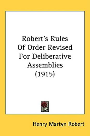 robert´s rules of order revised for deliberative assemblies