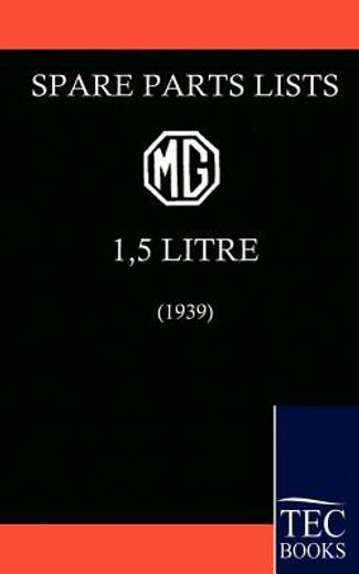 spare parts list for the mg 1 1/2 litre (1939)