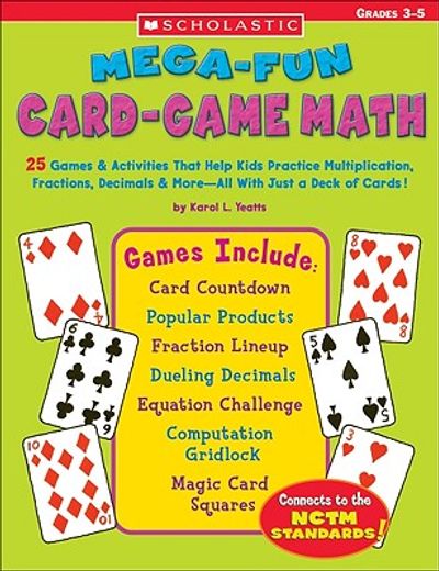 mega-fun card-game math,grades 3-5 (en Inglés)