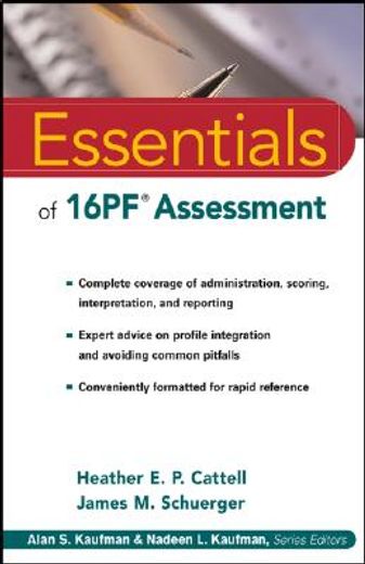 essentials of 16pf assessment (en Inglés)