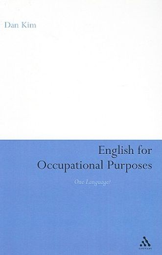 english for occupational purposes,one language?