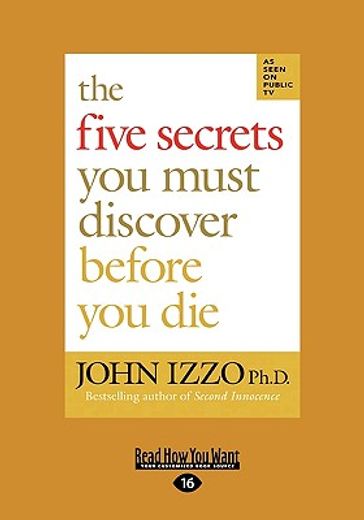 the five secrets you must discover before you die,easyread large edition