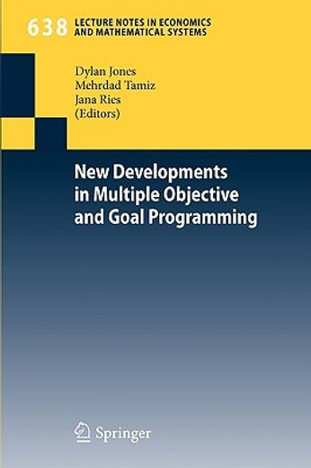 new developments in multiple objective and goal programming